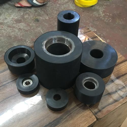 橡胶制品厂黑色抛光机胶轮抛光机配件砂带机橡胶轮厂家